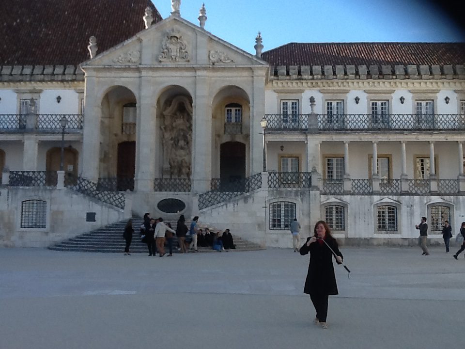 Coimbra University courtyard – guided stop on Porto to Lisbon cultural road trip